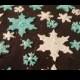 36 Edible VARIETY SPARKLY SNOWFLAKES sugar, gum paste/fondanT...various layers cake or cupcake toppers