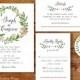 Wreath Wedding Invitation Printable, Printable Wedding Invitation, Rustic Wedding Invitation, Wedding Invite, Boho Wedding Invitation Kit