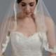 Mantilla bridal wedding veil ivory/white 45x36 elbow alencon lace