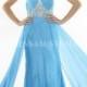 Buy Australia A-line Strapless Blue Chiffon Evening Dress/ Prom Dresses by Riva at AU$190.75 - Dress4Australia.com.au