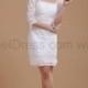 Trendy Style Lace Mini Length White 2013 Wedding Dress
