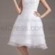 Scoop Lace Organza White Short 2013 Wedding Dresses