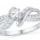 Holiday Sale 15% Off Diamond Engagement Ring with 1/2 CT. TW. Styled in Sterling Silver or White Gold