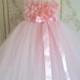 Petal Pink  chiffon hydrangea flower girl tutu dress