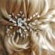 Crystal and Pearl Hair Pins, Gold Wedding Hair Pins, Silver and Rose Gold Boho Bridal Hair Pins, Bobbies, Pin Set of 2 - CARINA