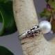 Desiree - Custom order pearl ring, made to order, pearl ring, fleur-de-lis, wedding, engagement, Tahitian, South Sea, freshwater, for her