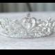 Couture Swarovski Crystal Flower Girl Tiara, Rhinestone Flower Girl Crown, Holy Communion Crown, Diamante Flower Girl Crown