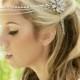 Silver Crytal Headband, Crystal Headdress, crystal tiara, Gold, Silver, bridal Headpiece, crystal wedding headpiece, crystal forehead piece