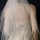 Classic Elegance in a 2 tier  Elbow length Bridal veil with a super sheer plain cut edge