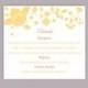 DIY Wedding Details Card Template Editable Word File Download Printable Details Card Yellow Gold Details Card Elegant Information Cards