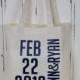 15-Wedding Welcome Tote Bags "Wedding Date"  by Bleu Boxx
