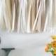 NEUTRAL SPARKLE tassel garland party decoration