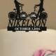 Personalized Wedding Cake Topper,  Rustic Wedding Cake topper, funny wedding cake topper, unique wedding Cake Topper, bicycle silhouette