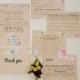 Wedding Invitation Suite DEPOSIT - Printable, Custom, DIY, Rustic, Kraft Paper, Buntings, Jars, Vintage, Barn Wedding (Wedding Design #13)