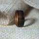Ebony Bentwood Ring with Hawaiian Koa Wood Lining - Men's Bentwood Wedding or Anniversary Band- Hand Crafted Wooden Ring