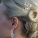 Swarovski crystal freshwater pearl wedding hair pin, bridal hair accessories, pearl rhinestone hairpin, bridal hair pearl, hairpin 206560857