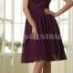 Buy Australia A-line V-neck Grape Chiffon Knee Length Bridesmaid Dresses 8132089 at AU$107.71 - Dress4Australia.com.au