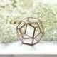 Wedding Ring Box, Use As a Geometric Glass Terrarium, Ring Bearer Box Or a Wedding Ring Holder