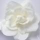 Real Touch Light Ivory Cream Silk Gardenia Bridal Hair Flower Clip and Pin Faux Floral Accessory , Bridal Sash or Belt