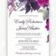 Printable Wedding Invitation Lilac & Purple Weddings Invite Modern - INSTANT DOWNLOAD - Editable DIY Invitations - Retro Violet Floral
