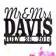 CUSTOM Wedding Cake Topper Personalized Mr and Mrs Topper Design With YOUR Last Name Custom Monogram Family Name Wedding Topper