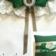 Harry Potter Slytherin Garter and Ring Pillow Set