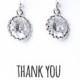 Round Cubic Zirconia / Silver Earrings - Crystal Bridesmaid Earrings - CZ Earrings - Bridesmaid Gift - Crystal and Silver Earrings CZ1 - Z1