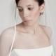Cocoon- one layer wedding bridal veil with satin finish, ivory or white [style 006]