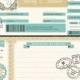 Plane Ticket Wedding Invitations - Boarding Pass - Gold and Blue Travel Invitation Suite with RSVP Postcards - SAMPLE