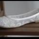 Handmade lace  flat wedding shoe designed specially 1006