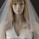 Wedding veil - 16X20 Shoulder Length bridal veil with simple cut edge