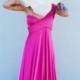 Fiesta Flamingo Fuchsia-Octopus Convertible Wrap Dress-Long Infinity Gown