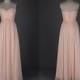 Blush Bridesmaid Dresses Long Sweetheart Backless Simple Chiffon Evening Prom Dresses 2015