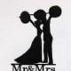 Personalized Wedding Cake Topper - Weight lifting  crossfitters wedding with Mr&Mrs Last name
