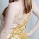 Satin and Sequin low back top with corset back--in gold and champagne, gold and blush, black, or silver