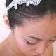 Wedding Accessories Bridal Headband, Alencon Lace Headband - bridal, tiara, headband, rhinestone, crystal, white, ivory