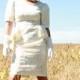 80s Peplum Wedding Dress, Ivory Lace Wedding Gown, 1980s Short Sleeve Wedding Dress, Vintage Short Wedding Dress, Bridal Dress Size 6 Small