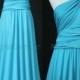 Blue Wedding Infinity Dress Maxi Dress Wrap Convertible Dress Evening Bridesmaid Dress Formal