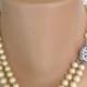 AMETHYST Necklace, Pearl Bridal Choker, Purple Jewelry, Great Gatsby, Bridal Pearls, Art Deco, Rhinestone, Bridal Necklace, Pearl Necklace