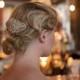 Wedding Hair Comb - Antique silver colour hair comb - Pale Gold Bridal Headpiece - 1930s Wedding Headpiece -crystal hair accessory -Uk