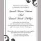 DIY Wedding Invitation Template Editable Word File Instant Download Elegant Printable Invitation Black Wedding Invitation DIY Invitations