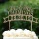 Personalized Last Name Wedding Cake Topper, Custom Linden Wood Mr and Mrs Cake Topper, Personalized with YOUR Last Name #106