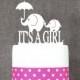 Elephant Cake Topper - It's A Girl Cake Topper by Chicago Factory - (S043)