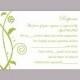 DIY Wedding RSVP Template Editable Word File Instant Download Rsvp Template Printable RSVP Cards Floral Green Rsvp Cards Elegant Rsvp Card