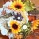 Camo hunting sunflower brooch bouquet etsy wedding
