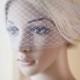 Birdcage Veil Bridal Double Blusher Bandeau French Netting and Tulle