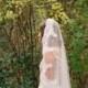Wedding veil, Dotted Point d' Esprit  Veil, Bridal Veil, Swiss Dot Veil --DAPHNE