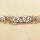 Gold Beaded Wedding Belt Bridal Sash, Art Deco Dainty Rhinestone Trim Crystal Ornate Antique Embroidered Applique, Camilla Christine MARTHA