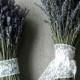 Custom Brides Bouquet Choose a Double Bouquet of Either French or English Lavender