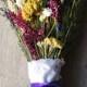 Kiss Me Quick Wedding  Brides Bouquet of Lavender Larkspur Wheat and other dried flowers